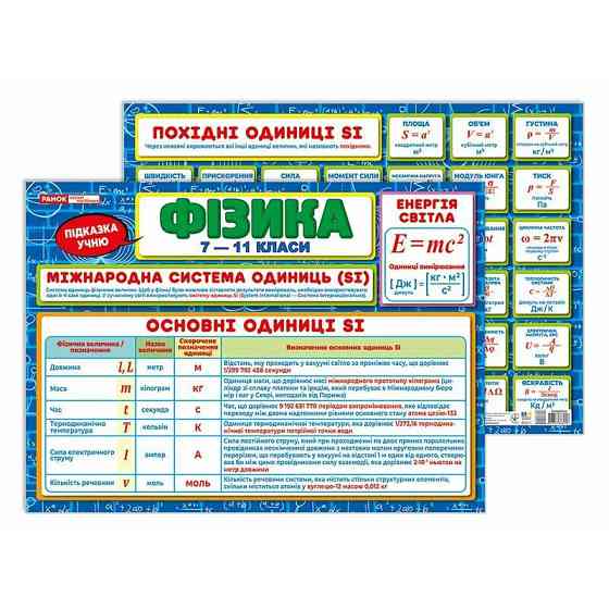 Планшет підказка учню Фізика 7-11 класи 10104274 українською мовою Вінниця