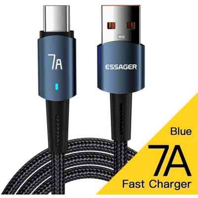 Дата кабель USB 2.0 AM to USB-C 2.0m 100W blue Essager (EXC7A-CGA03-P) Винница