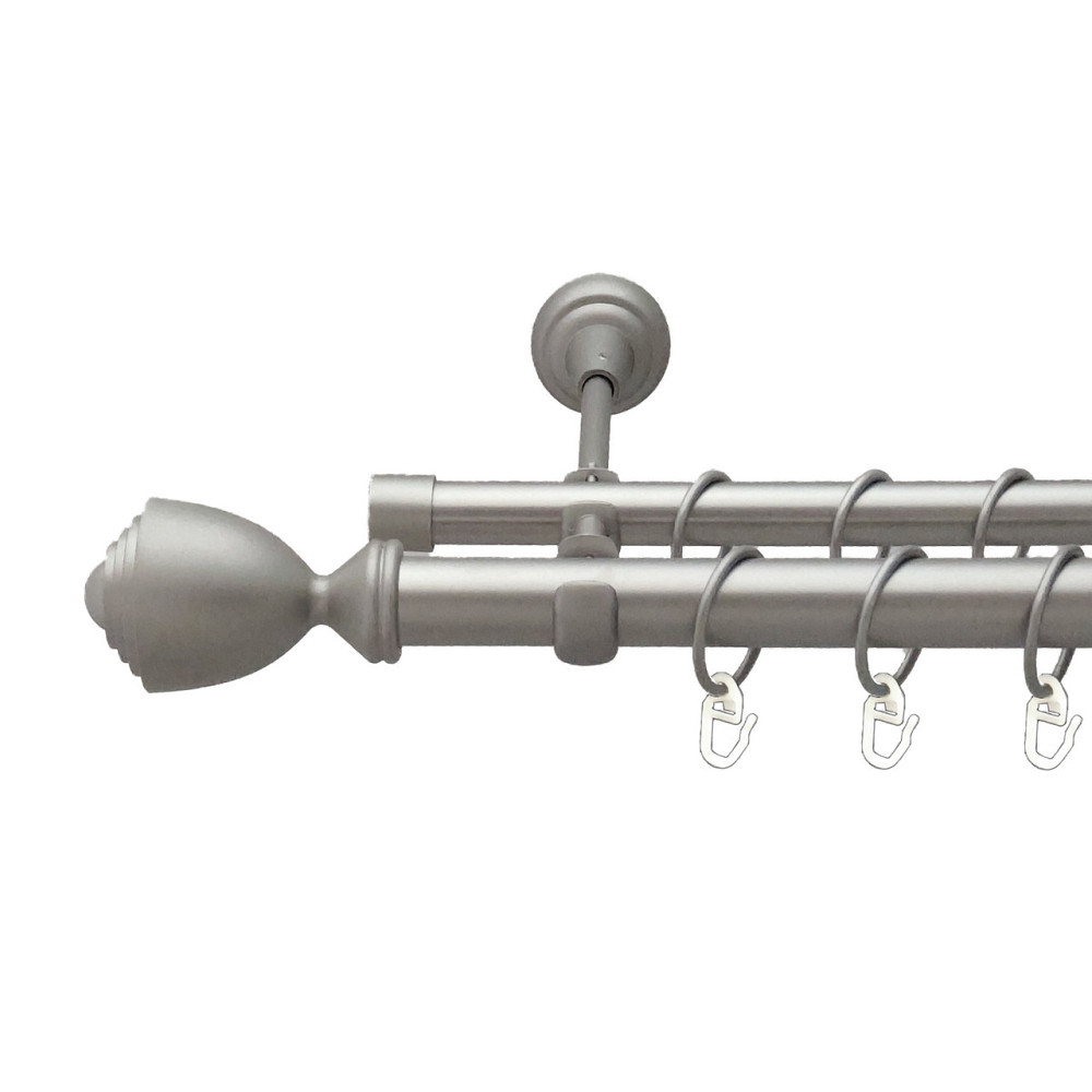 Карниз Orvit Палаціо металевий дворядний відкритий Сатин 25\19 мм 160 см (00-00011115) Львів - фото 1