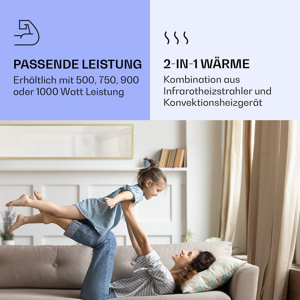 Интеллектуальный инфракрасный обогреватель La Palma 900 40x160 см 900 Вт зеркальное основание 900 Вт (40 x 160 Ровно - изображение 5