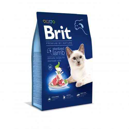 Сухий корм Brit Premium Cat by Nature Sterilized Lamb для стерилізованих котів, з ягням, 8 кг Київ