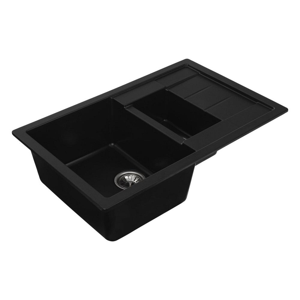 VALESO Гранітна мийка для кухні VALESO TOSKANA 7850W матова Чорна Киев - изображение 4