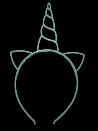 Детский обруч Единорог с ушками 22 на 14 см салатовый Киев