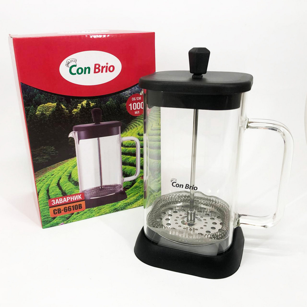 Прес-заварник для чаю Con Brio CB-6610В 1000 мл, Заварники для чаю та кави Френчпрес кави AO-52 Івано-Франківськ - фото 7