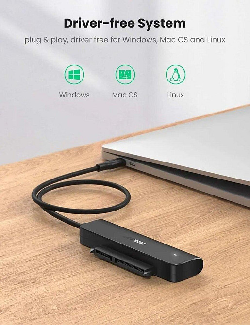 Адаптер UGREEN CM321 USB-C 3.0 to 2.5-Inch SATA Converter 50cm UGR-70610 Одеса - фото 4