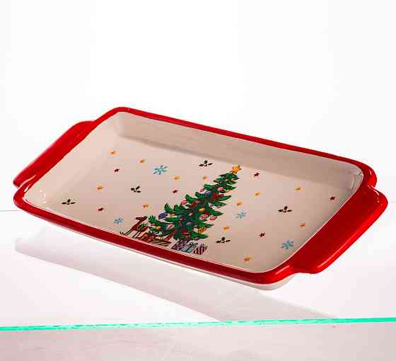 Yiwu Блюдо сервірувальне новорічне для закусок 39×15×2 (см) з порцеляни CR-1-1 Коломия