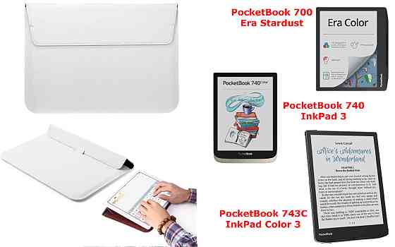 Чехол-конверт VitoCase для PocketBook 700, 740, 743, с функцией подставки для книги Белый Киев