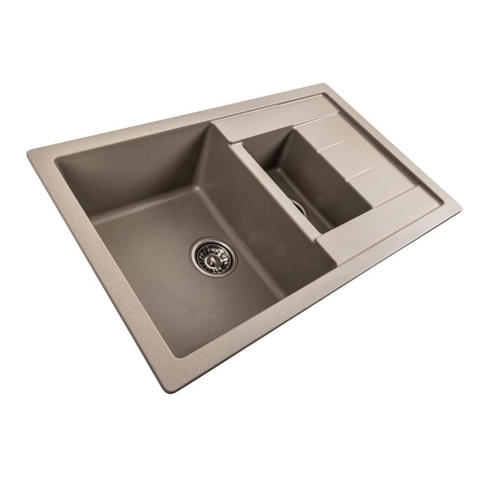 PLATINUM Гранітна мийка для кухні Platinum 7850W TOSKANA матовий Титан Київ - фото 3