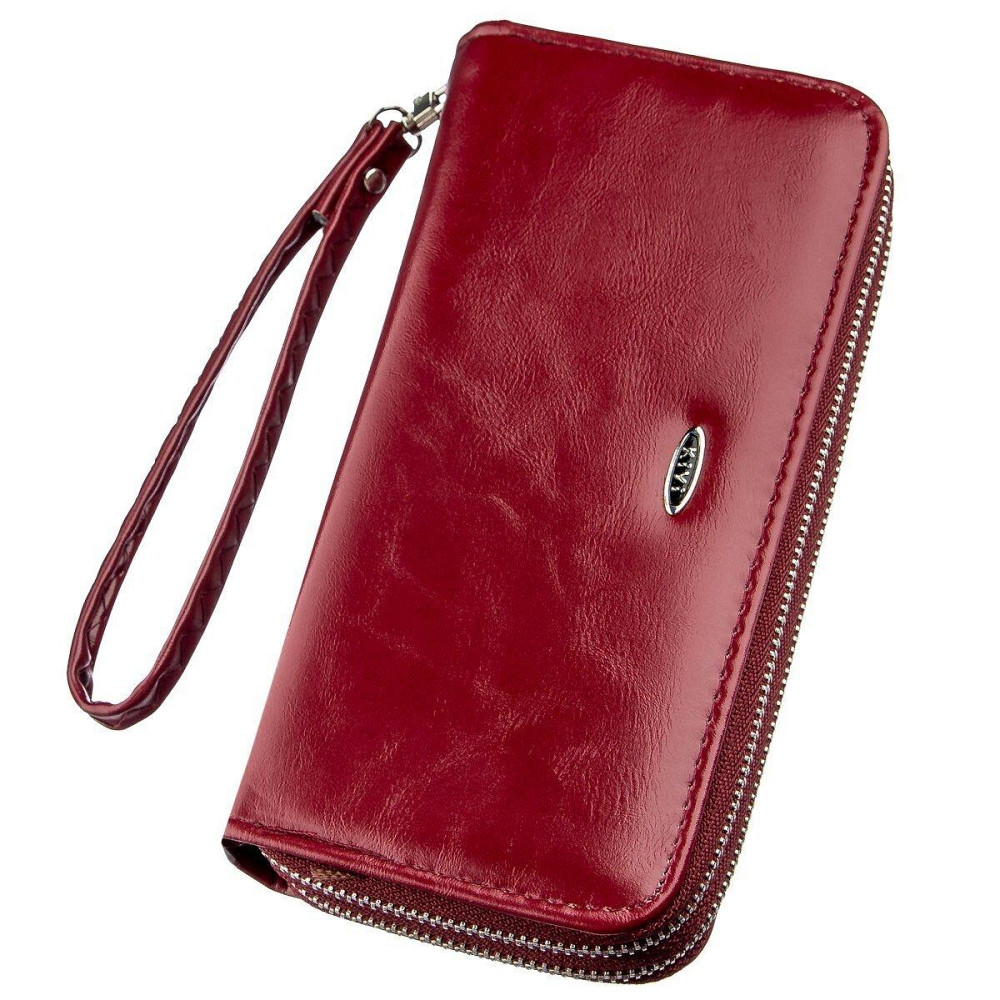 Гаманець жіночий з екокожі KIVI 19053 Малиновий Київ - фото 5