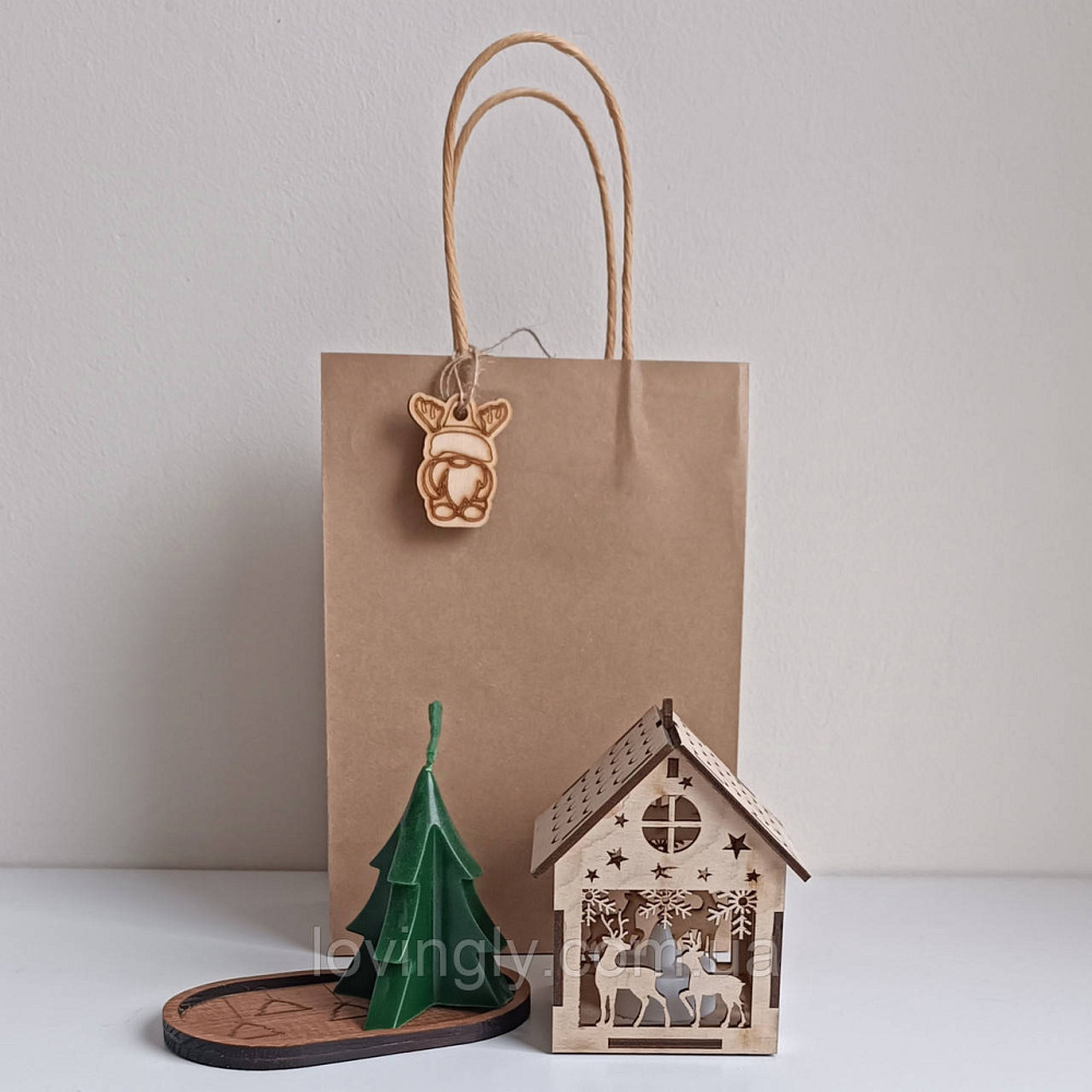 Маленький подарок - приветствие с праздником, новогодняя свеча ручной работы. Ирпень - изображение 1