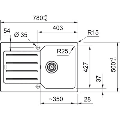 Мойка кухонная Franke City, фраграніт, онікс (114.0701.828) Вінниця - фото 2