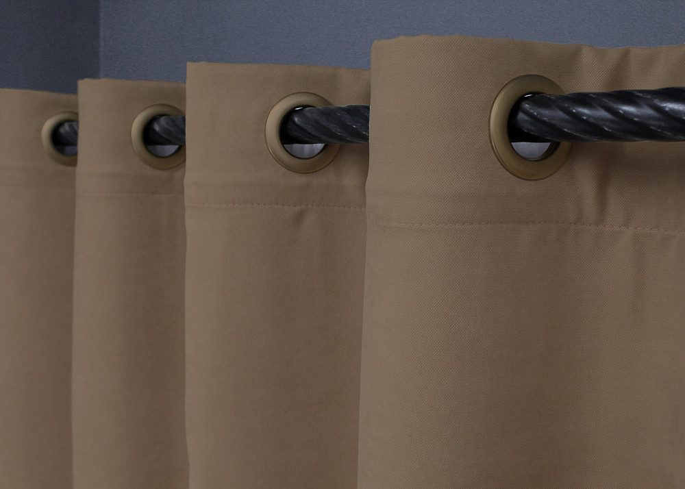 Комплект штор на люверсах VR-Textil Мікровелюр Petek YL № 1799ш Какао 150х270 см 2 шт (37-0265) Київ - фото 6