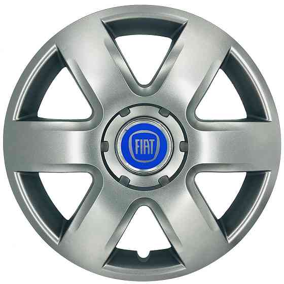 Автомобільні модельні ковпаки R15 Fiat (синій) 337 4шт, SJS, сріблясті Вінниця