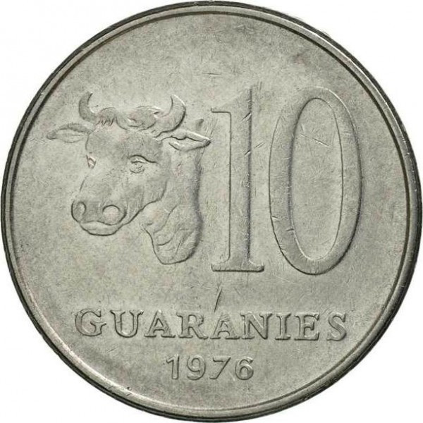 10 гуарани 1975-1976, Парагвай (БЕ) Полтава - фото 1