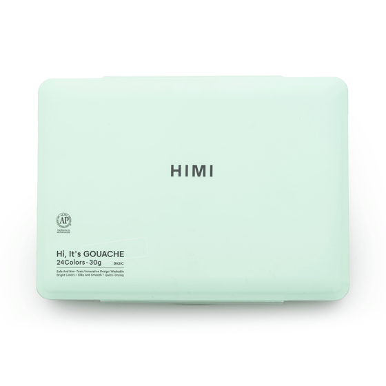 Набор гуашовых красок Jelly Cup 24×30мл зеленый пластиковый пенал HIMI Киев