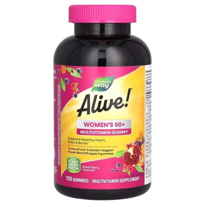Мультивитамин Nature's Way Мультивитамины для женщин 50+, вкус ягод, Alive! Women''s 50+ Gummy Mu (NWY-11537) Винница - изображение 1
