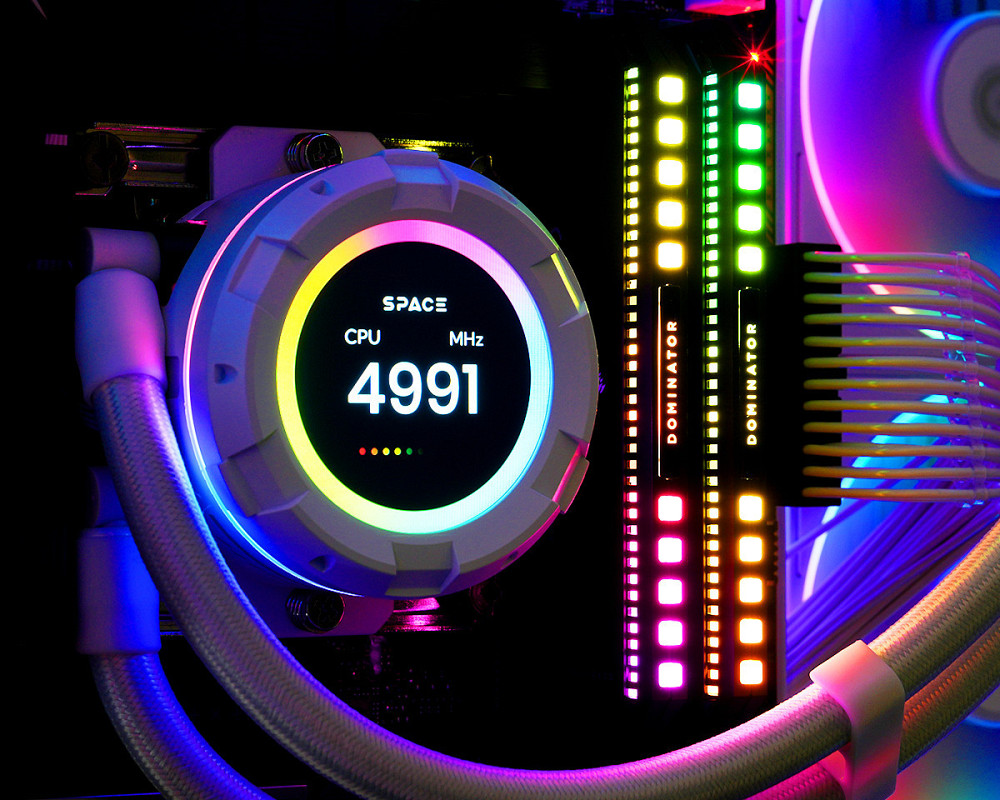 Система водяного охолодження ID-Cooling Space LCD SL360 White Білий Харків - фото 9