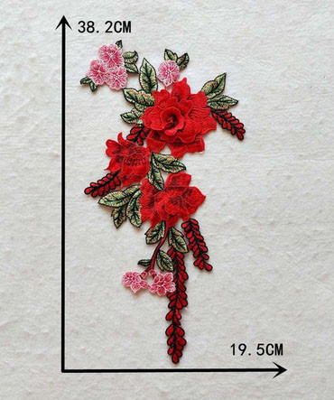 Аппликация пришивная Цветы красные Киев - изображение 2