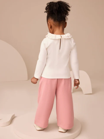 Топ детский с отложным воротником с длинным рукавом (1.5-2 года) AP5-308 Белый Киев