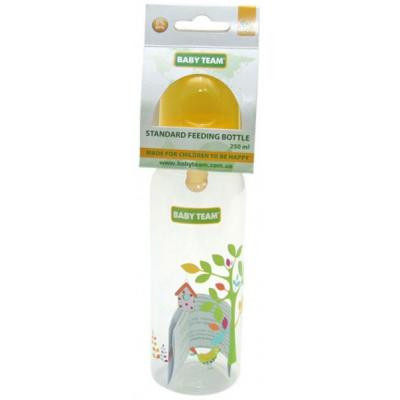 Бутылочка для кормления Baby Team с латексной соской, 250 мл 0+ желтый (1310_желтый) Винница - изображение 1