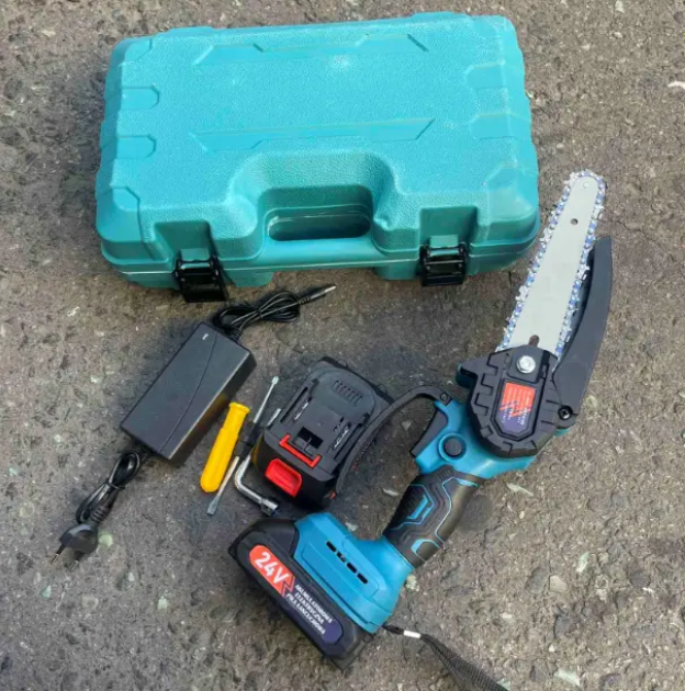 Акумуляторна ланцюгова міні-пила 8'' 203 мм 2акб 24V Chain Saw DOMOTEC 8488 PT Одеса - фото 7