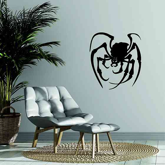 Декоративне настінне Панно «Павук», Декор на стіну 70*63 см, Чорний Київ