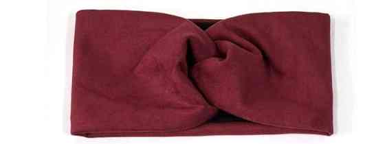 Повязка женская замш с подкладкой бордовая Киев