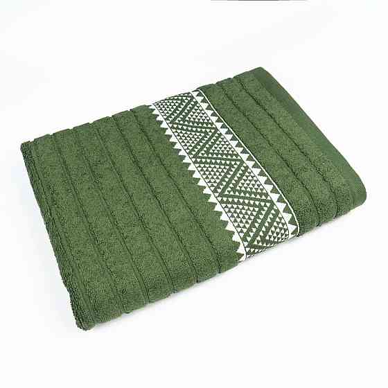 Махровий рушник для обличчя та рук Зіпп GM Textile 50х90см 500г/м2 (Хакі) Суми