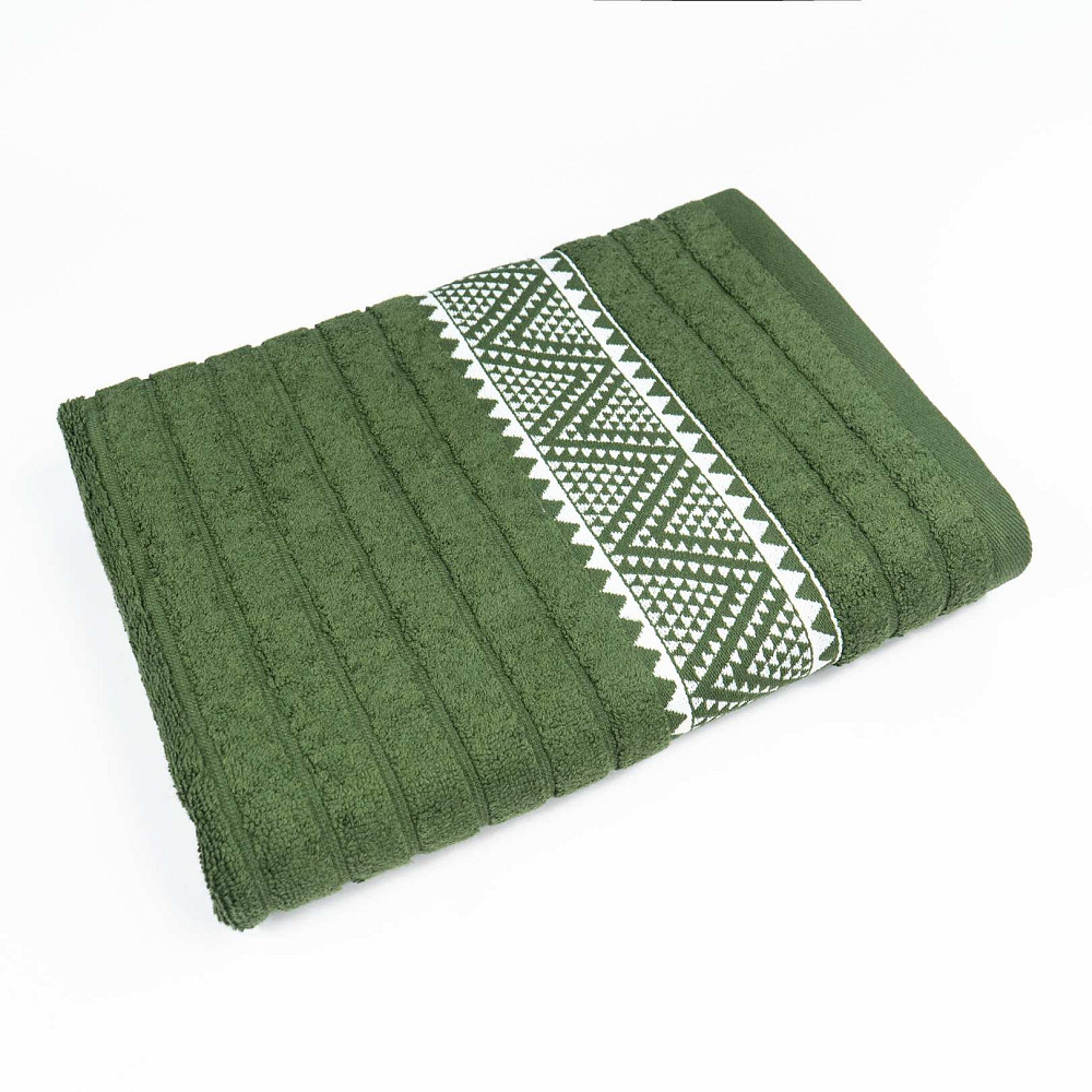 Махровий рушник для обличчя та рук Зіпп GM Textile 50х90см 500г/м2 (Хакі) Суми - фото 1