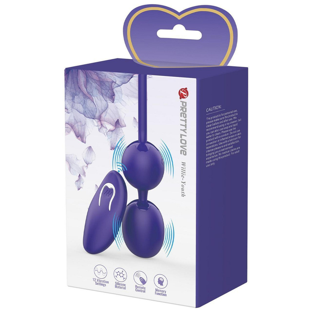 Вагінальні кульки Pretty Love Willie - Youth, Wireless remote control 12 vibration functions Memory Sex Aura Київ - фото 10