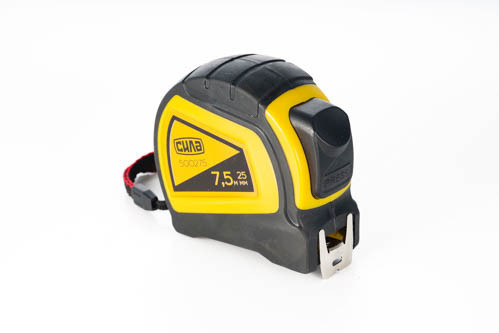 Рулетка прогумована 7,5 м * 25 мм (автостоп, подвійний зачіп) СІЛА Рівне - фото 1