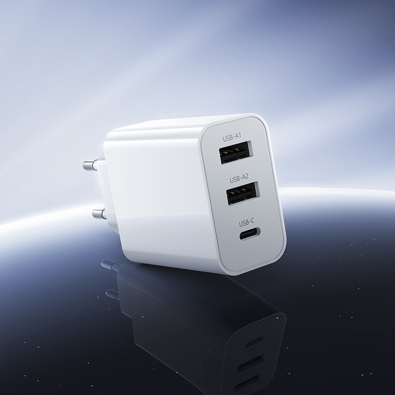 Сетевое зарядное устройство BOROFONE BA105A Stellar three-port charger White Одесса - изображение 9