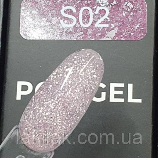 Полігель с шимером Bee Nails №S02 в тюбику 30мл Херсон - фото 1