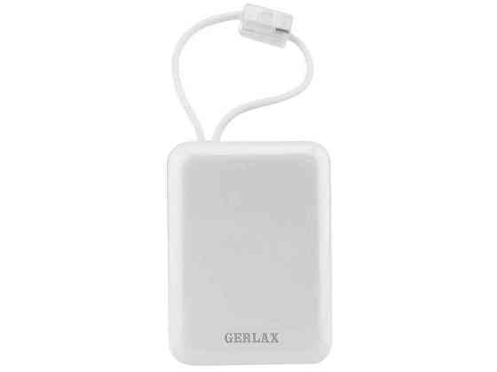 Power Bank 20000mAh P232P 1USB/22.5W/PD20W/LED дисплей/кабель 2в1(type-C/lightning) білий ТМ GERLAX Київ