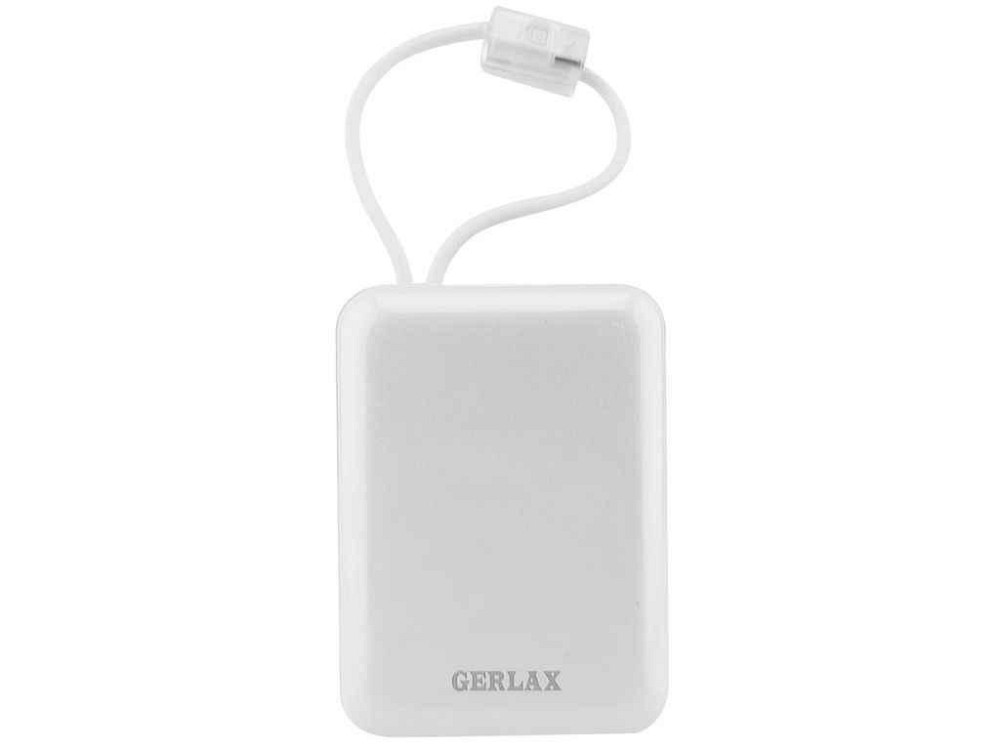Power Bank 20000mAh P232P 1USB/22.5W/PD20W/LED дисплей/кабель 2в1(type-C/lightning) білий ТМ GERLAX Київ - фото 1