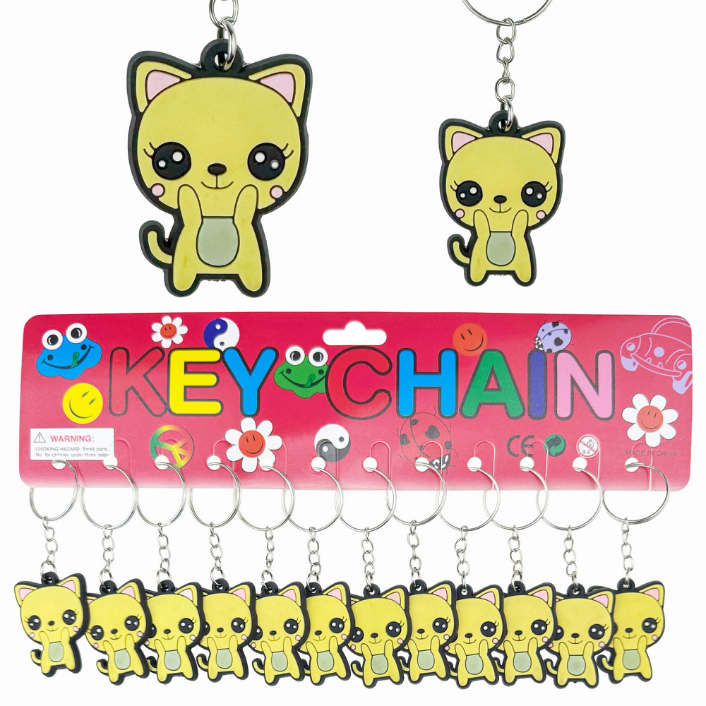 Брелок для ключів гумовий Котик 12 шт. Київ - фото 1