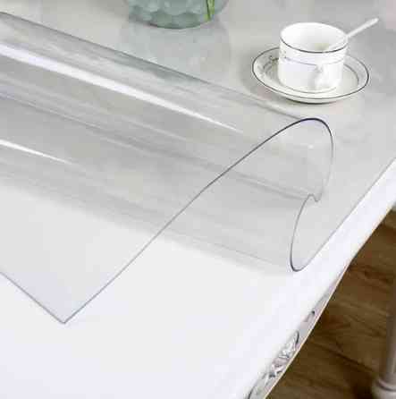 Мягкое стекло Прозрачная силиконовая скатерть на стол Soft Glass Защита для мебели 3.6х1.0 м Толщина Винница