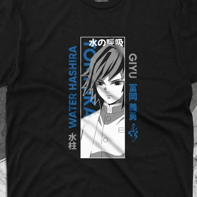 Футболка для подростка мальчика с принтом Клинок, рассекающий демонов Гію Томіока Размер 160 Anime10403 Днепр - изображение 4