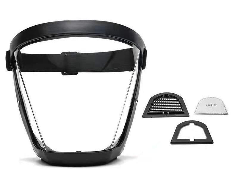 Повнолицева маска із змінним фільтром, прозора, Захисна маска від пилу, води, бруду, вітру Київ - фото 2