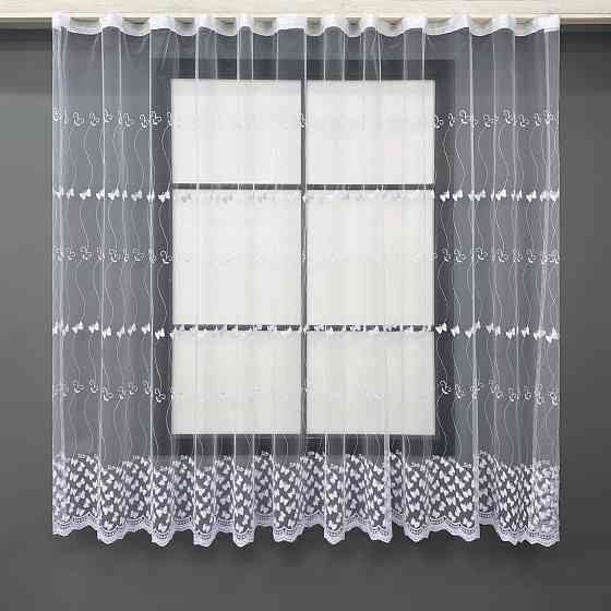 Тюль VR-Textil 1892т Фатин с вышивкой и люрексом Холодный белый 300х160 см (42-256) Киев