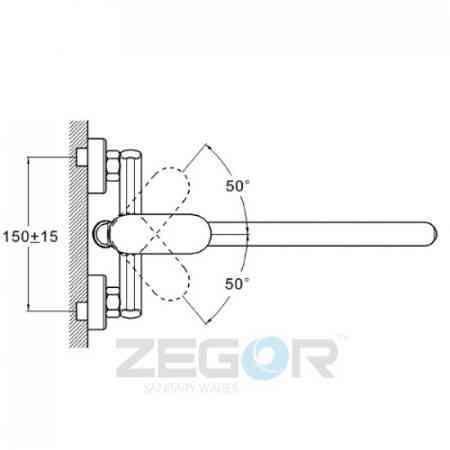 Змішувач для ванни ZEGOR LOB7-A128 Київ