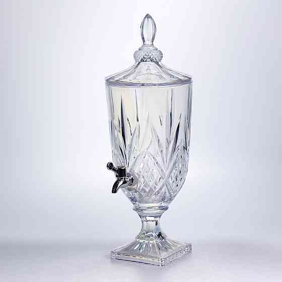 Лимонадниця з краном скляна 3 л диспенсер для напоїв лимонадник із краном Прозорий HP-19-302 Коломия