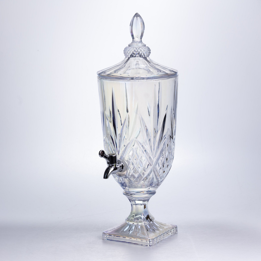 Лимонадниця з краном скляна 3 л диспенсер для напоїв лимонадник із краном Прозорий HP-19-302 Коломия - фото 2