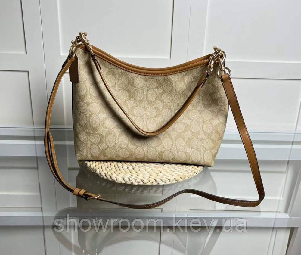 Жіноча сумочка на плече Coach Laurela коричнева Київ - фото 3