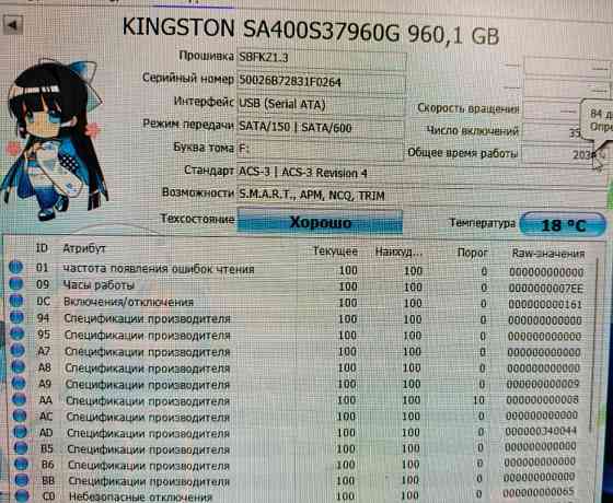 SSD диск Kingston SSD A400 960GB 2.5" SATAIII. Харків