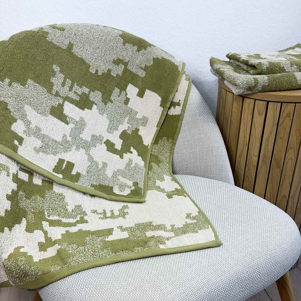 Махровий рушник для обличчя та рук GM Textile 50х90см Піксель Військовий 450г/м2 (Хакі) Суми - фото 3