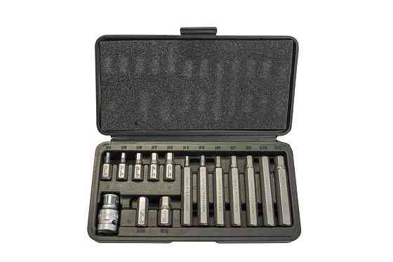 Набор бит HEX с битодержателем,15 предметов 1/2