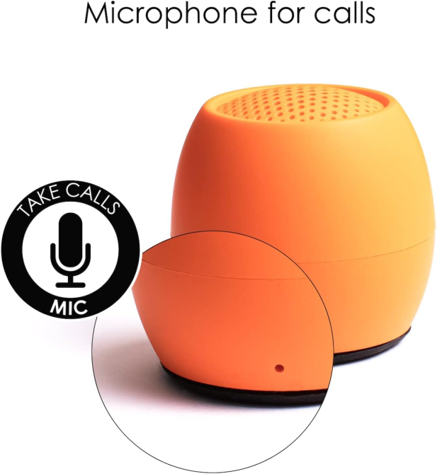 Портативна Bluetooth колонка Boompods Zero Orange Бездротова міні акустика 10W Водонепроникна IPX6 з мікрофоном та функцією селфі Київ - фото 8