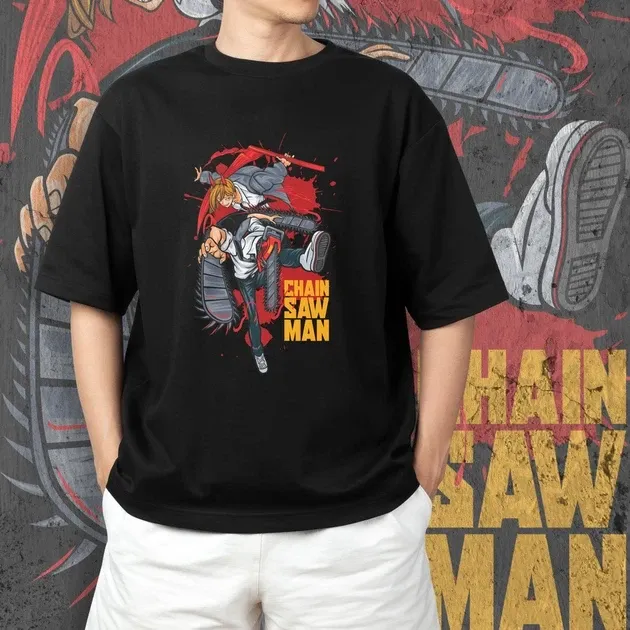 Футболка для подростка мальчика с принтом Человек Бензопила Денджи і Пауер Размер 160 Anime10474 Днепр - изображение 3