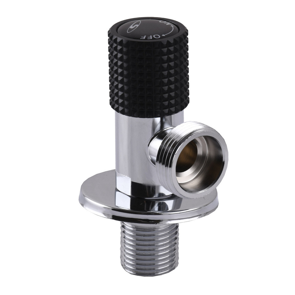 Кран кутовий кераміка SOLOMON EXCLUSIVE 1/2″X3/4″ 989 BLACK ( 1шт.) (000025635) Киев - изображение 1